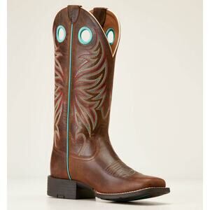 Ariat Women's Round Up Ryder Western Boots Sassy Brown Leather Size 8 NIB Cowboy